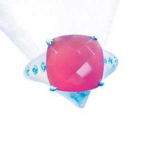 toothsome Red onyx Silver Red Ring jewellery L-1in US 5,6,7,8