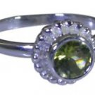 pleasant Peridot 925 sterling silver Green Ring jaipur L-1.2in US 5,6,7,8