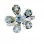 presentable Blue Topaz Silver Blue Ring indian L-1in US 5,6,7,8