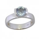 drop-dead Blue Topaz 925 Sterling Silver Blue Ring indian L-1in US 5,6,7,8
