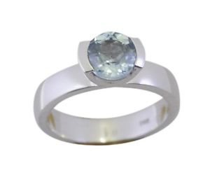 drop-dead Blue Topaz 925 Sterling Silver Blue Ring indian L-1in US 5,6,7,8