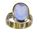 prettyish Fire opal CZ  Gold Plated White Ring gemstone L-1in US 5,6,7,8