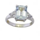 tempting Blue Topaz 925 Sterling Silver Blue Ring wholesale L-1in US 5,6,7,8