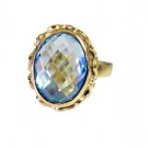 Junoesque Blue Topaz CZ Copper Blue Ring wholesale L-1in US 5,6,7,8