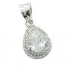 sightly White CZ 925 Sterling Silver White Pendant exporter L-1 US