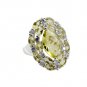 angelic Lemon quartz 925 Sterling  Yellow Ring exporter L-1in US 5,6,7,8