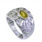 delicate Tourmaline Silver Multi Ring wholesales L-1in US 5,6,7,8