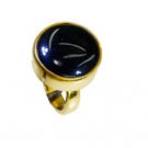 mesmeric Black onyx Copper Black Ring handcrafted L-1in US 5,6,7,8