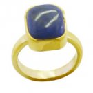 stunning Lapis Lazuli Gold Plated Blue Ring india  L-1in US 5,6,7,8