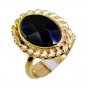 marvelous Black onyx Copper Black Ring handmade  L-1in US 5,6,7,8