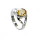 stunning Citrine Silver Yellow Ring jewellery L-1in US 5,6,7,8