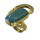 adorable Green onyx Copper Green Ring supply L-1in US 5,6,7,8