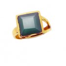 alluring Green onyx Copper Green Ring wholesale L-1in US 5,6,7,8