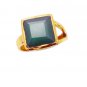 alluring Green onyx Copper Green Ring wholesale L-1in US 5,6,7,8