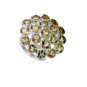 gorgeous Citrine Silver Yellow Ring gemstone L-1in US 5,6,7,8