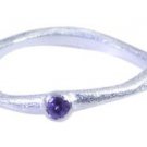 refined Amethyst 925 Sterling Silver Purple Ring jewellery L-1in US 5,6,7,8