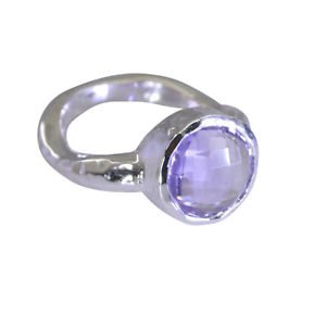 fair Amethyst Silver Purple Ring supplies L-1in US 5,6,7,8