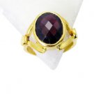 engaging Garnet Copper Red Ring gemstone L-1in US 5,6,7,8