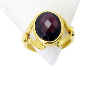 engaging Garnet Copper Red Ring gemstone L-1in US 5,6,7,8