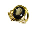 toothsome Smoky Quartz Copper Brown Ring suppiler L-1in US 5,6,7,8