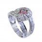 tasty Tourmaline Silver Multi Ring suppiler L-1in US 5,6,7,8
