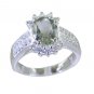 goodly Green Amethyst 925 sterling silver Green Ring exporter L-1.2in US 5,6,7,8