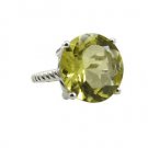 adorable Lemon quartz 925 Sterling  Yellow Ring gemstones L-1in US 5,6,7,8