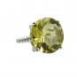 adorable Lemon quartz 925 Sterling Yellow Ring gemstones L-1in US 5,6,7,8
