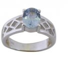 statuesque Blue Topaz 925 Sterling Silver Blue Ring wholesales L-1in US 5,6,7,8