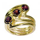 knockout Garnet Copper Red Ring india  L-1in US 5,6,7,8