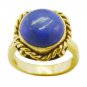 magnificent Lapis Lazuli Gold Plated Blue Ring supplies L-1in US 5,6,7,8