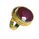 tempting Indi Ruby Copper Red Ring Designer L-1in US 5,6,7,8