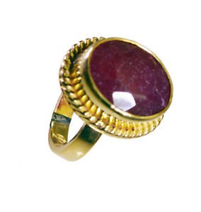 tempting Indi Ruby Copper Red Ring Designer L-1in US 5,6,7,8