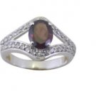 exquisite Garnet 925 Sterling Silver Red Ring gemstones L-1in US 5,6,7,8