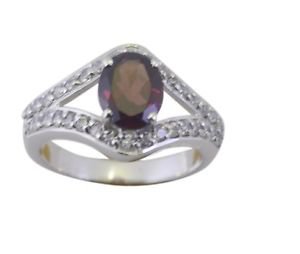 exquisite Garnet 925 Sterling Silver Red Ring gemstones L-1in US 5,6,7,8