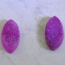 Pink Marquoise Faceted Druzy stone set 10X20mm 1 pc US
