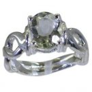 teasing Green Amethyst 925 sterling silver Green Ring jaipur L-1.2in US 5,6,7,8