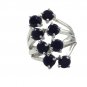 appealing Black onyx 925 Sterling  Black Ring wholesales L-1in US 5,6,7,8