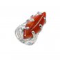 tasty Red onyx Silver Red Ring indian L-1in US 5,6,7,8