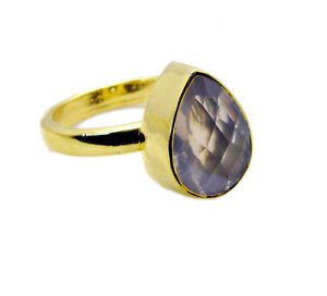 well-favoured Rose Quartz Copper Pink Ring wholesale L-1in US 5,6,7,8