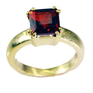 grand Ruby CZ Copper Red Ring jewelry L-1in US 5,6,7,8