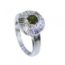 ideal Tourmaline Silver Multi Ring handmade  L-1in US 5,6,7,8