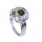 ideal Tourmaline Silver Multi Ring handmade  L-1in US 5,6,7,8