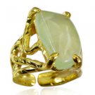 charming Prehnite Copper Green Ring indian L-1in US 5,6,7,8