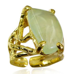 charming Prehnite Copper Green Ring indian L-1in US 5,6,7,8