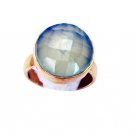 divine Prehnite Copper Green Ring exporter L-1in US 5,6,7,8