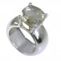 magnificent Green Amethyst Silver Green Ring gemstones L-1in US 5,6,7,8
