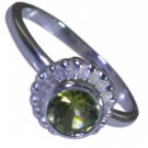 flawless Peridot 925 sterling silver Green Ring handcrafted L-1.2in US 5,6,7,8