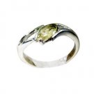 appealing Lemon Quartz Silver Yellow Ring suppiler L-1in US 5,6,7,8