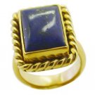 better Lapis Lazuli Gold Plated Blue Ring jaipur L-1in US 5,6,7,8